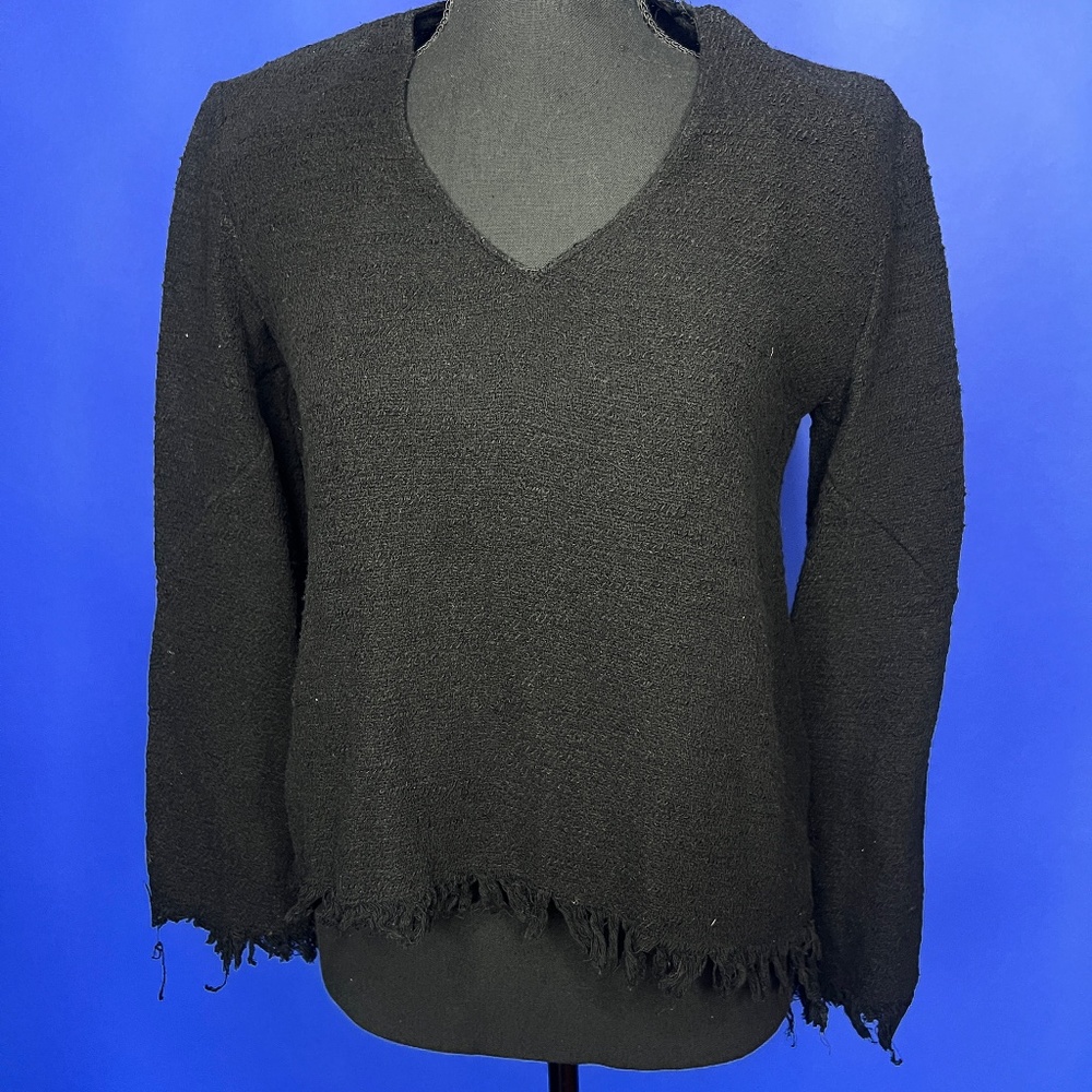 ZARA - Frayed Knit Top